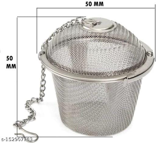Stainless Steel Tea Infuser with Chain – Fine Mesh Loose Leaf Strainer – Eco-Friendly,Easy to Clean – Perfect for Tea, Coffee, Spices & Herbs – Secure Lock, Hook Design, Durable & Reusable – Ideal for Cups, Mugs, Teapots – Best Kitchen