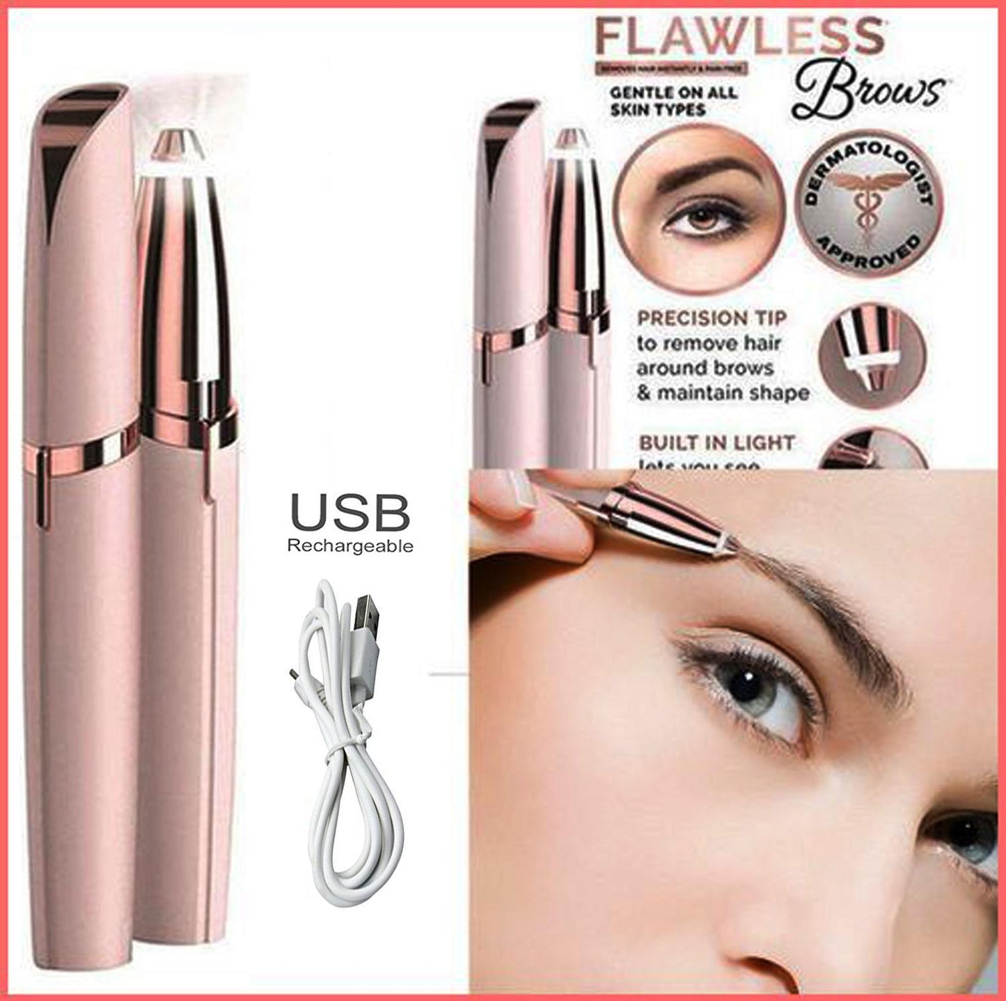 Rechargeable Flawless Eyebrow Remover