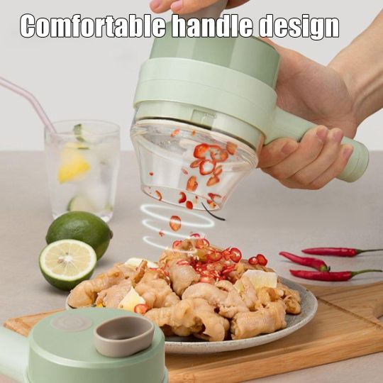 Rechargeable 4 In 1 Handheld Vegetable Cutter