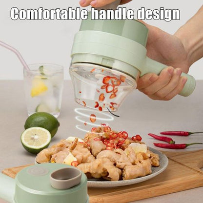 Rechargeable 4 In 1 Handheld Vegetable Cutter