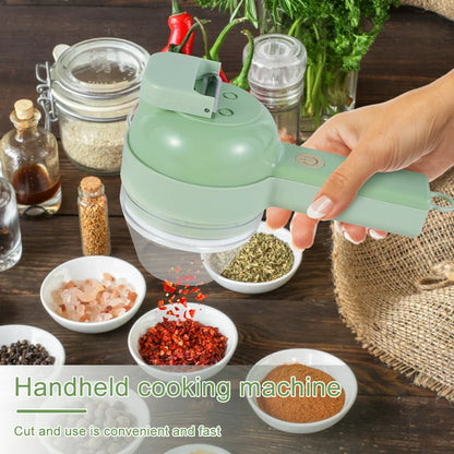 Rechargeable 4 In 1 Handheld Vegetable Cutter
