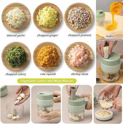 Rechargeable 4 In 1 Handheld Vegetable Cutter