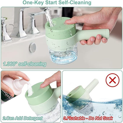 Rechargeable 4 In 1 Handheld Vegetable Cutter