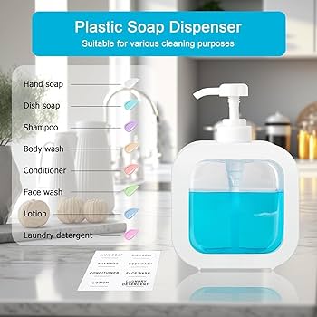 500ml Soap Dispenser Bottles Refillable Shampoo Shower Gel Liquid Soap Container Empty Lotion Bottles Hand Pump Soap Dispenser