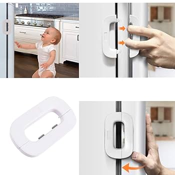 Self-Adhesive Freezer Lock Refrigerator Fridge Door Lock /Child Safety Door Locks Self Adhesive Cabinet Locks and Refrigerator Fridge Freezer Door Lock for Toddler Kids Refrigerator Fridge Cupboard Wardrobe Multi-Usage [1pcs]