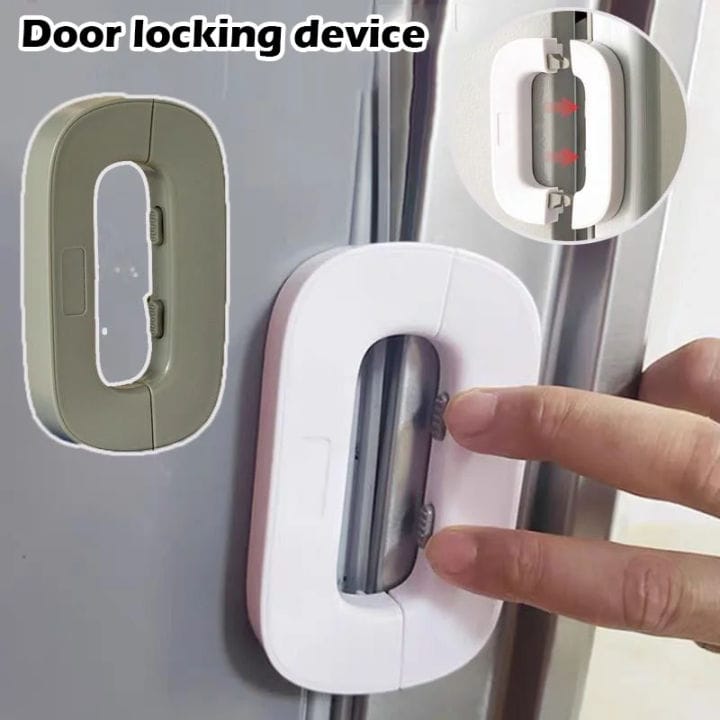 Self-Adhesive Freezer Lock Refrigerator Fridge Door Lock /Child Safety Door Locks Self Adhesive Cabinet Locks and Refrigerator Fridge Freezer Door Lock for Toddler Kids Refrigerator Fridge Cupboard Wardrobe Multi-Usage [1pcs]