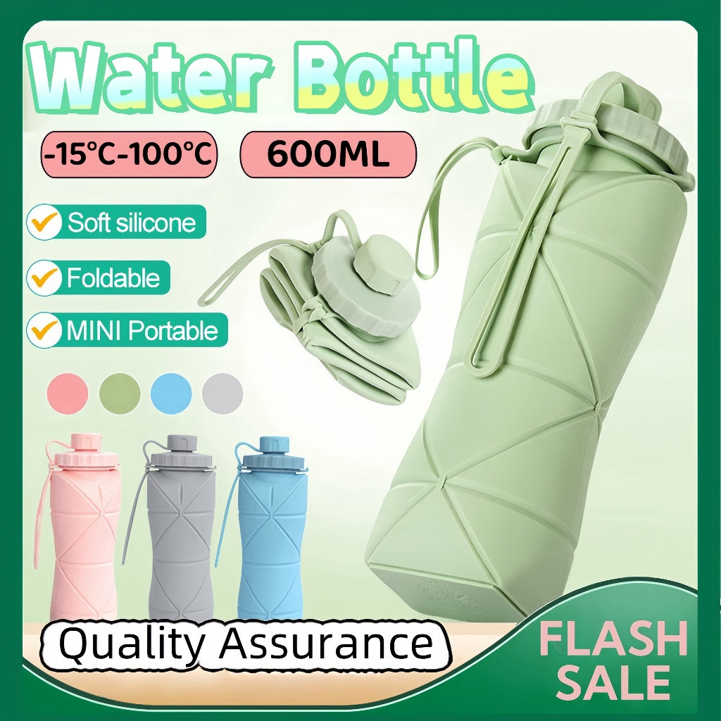 600ml Foldable Silicone Water Bottle – UltraSlim