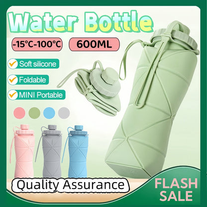 600ml Foldable Silicone Water Bottle – UltraSlim